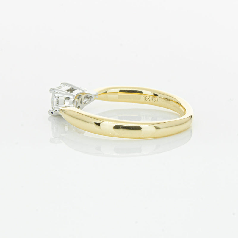 18ct Yellow Gold .51ct Cushion Cut Diamond Ayla Ring-Ring-Walker & Hall