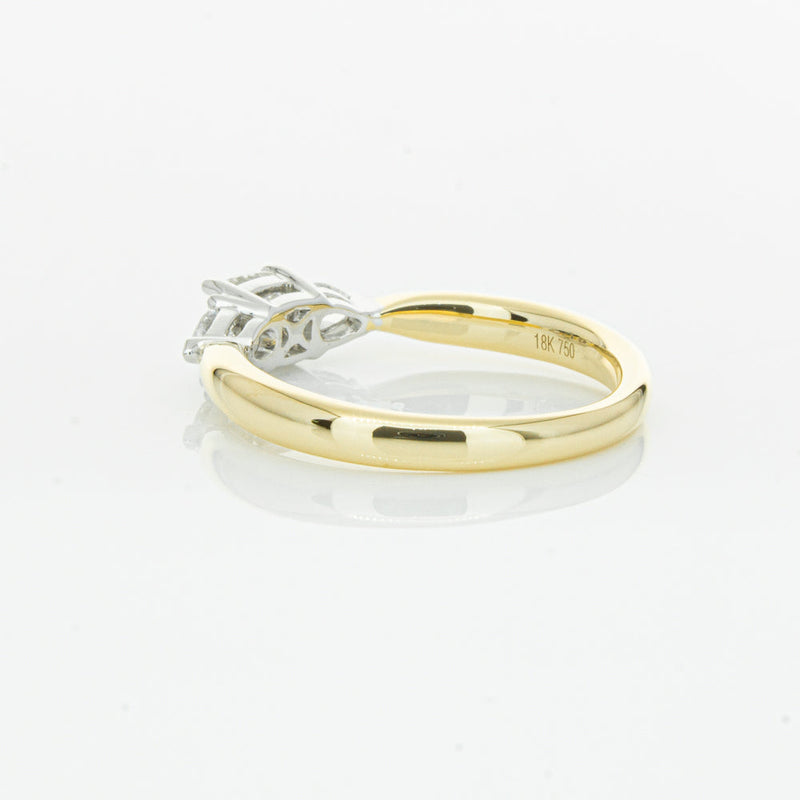 18ct Yellow Gold .51ct Cushion Cut Diamond Ayla Ring-Ring-Walker & Hall