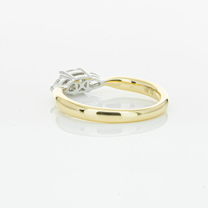 18ct Yellow Gold .51ct Cushion Cut Diamond Ayla Ring-Ring-Walker & Hall
