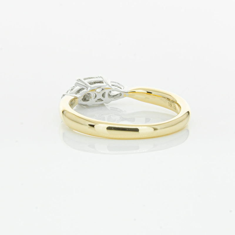 18ct Yellow Gold .51ct Cushion Cut Diamond Ayla Ring-Ring-Walker & Hall