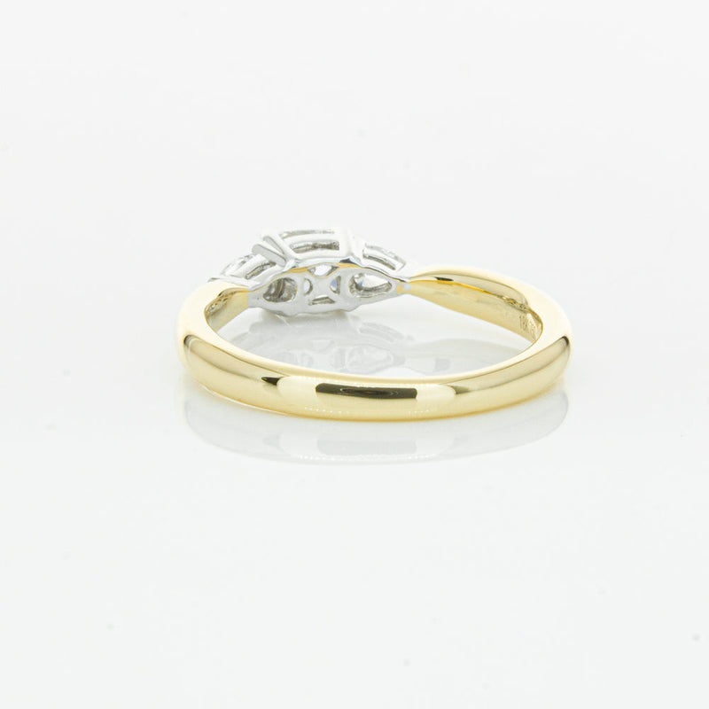 18ct Yellow Gold .51ct Cushion Cut Diamond Ayla Ring-Ring-Walker & Hall