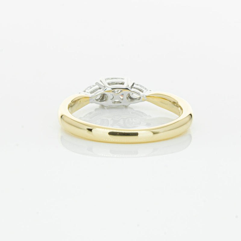 18ct Yellow Gold .51ct Cushion Cut Diamond Ayla Ring-Ring-Walker & Hall