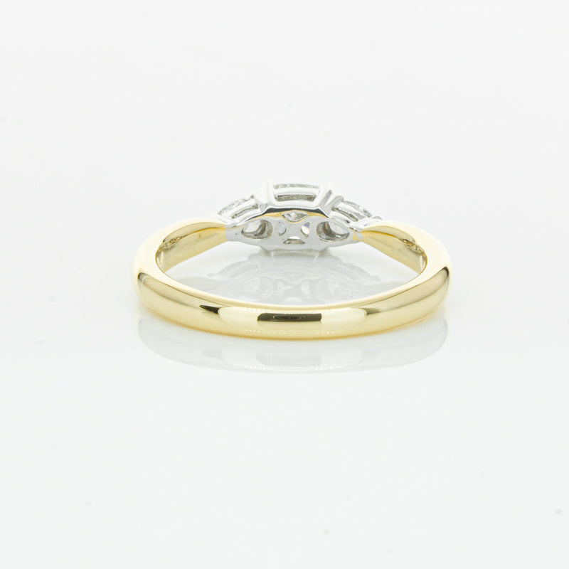 18ct Yellow Gold .51ct Cushion Cut Diamond Ayla Ring-Ring-Walker & Hall