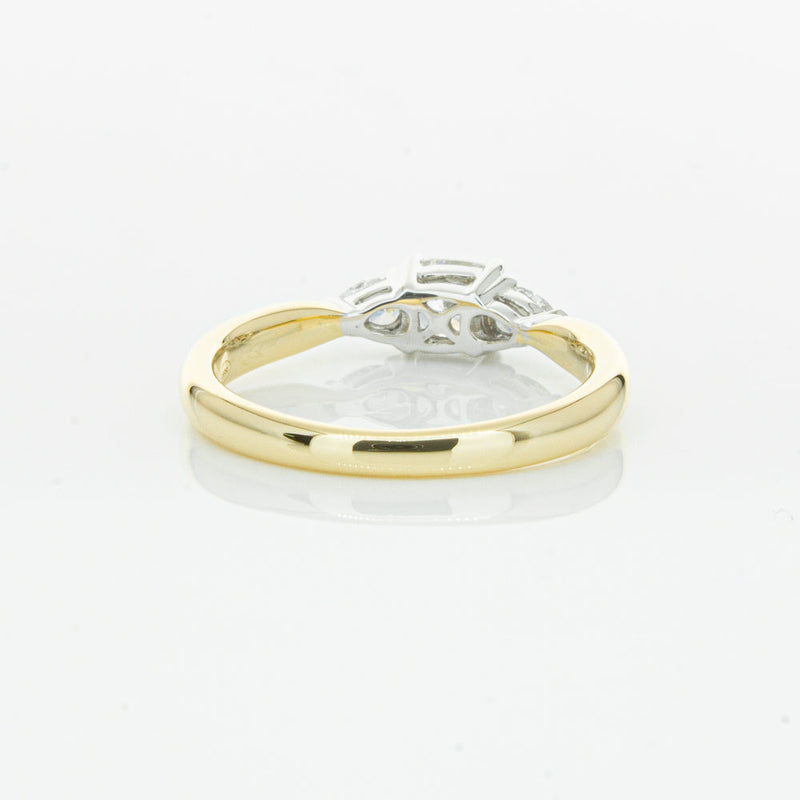 18ct Yellow Gold .51ct Cushion Cut Diamond Ayla Ring-Ring-Walker & Hall