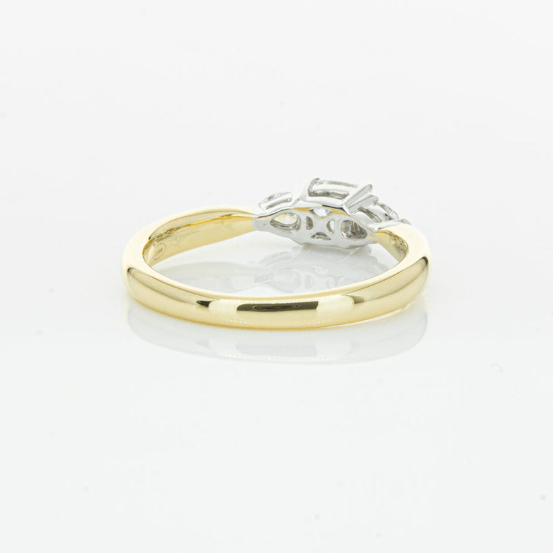 18ct Yellow Gold .51ct Cushion Cut Diamond Ayla Ring-Ring-Walker & Hall