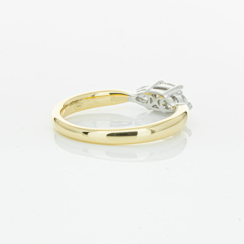 18ct Yellow Gold .51ct Cushion Cut Diamond Ayla Ring-Ring-Walker & Hall