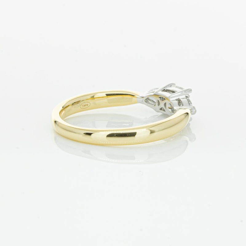 18ct Yellow Gold .51ct Cushion Cut Diamond Ayla Ring-Ring-Walker & Hall