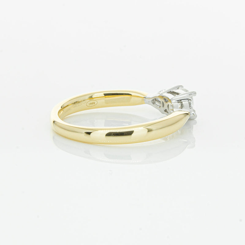 18ct Yellow Gold .51ct Cushion Cut Diamond Ayla Ring-Ring-Walker & Hall