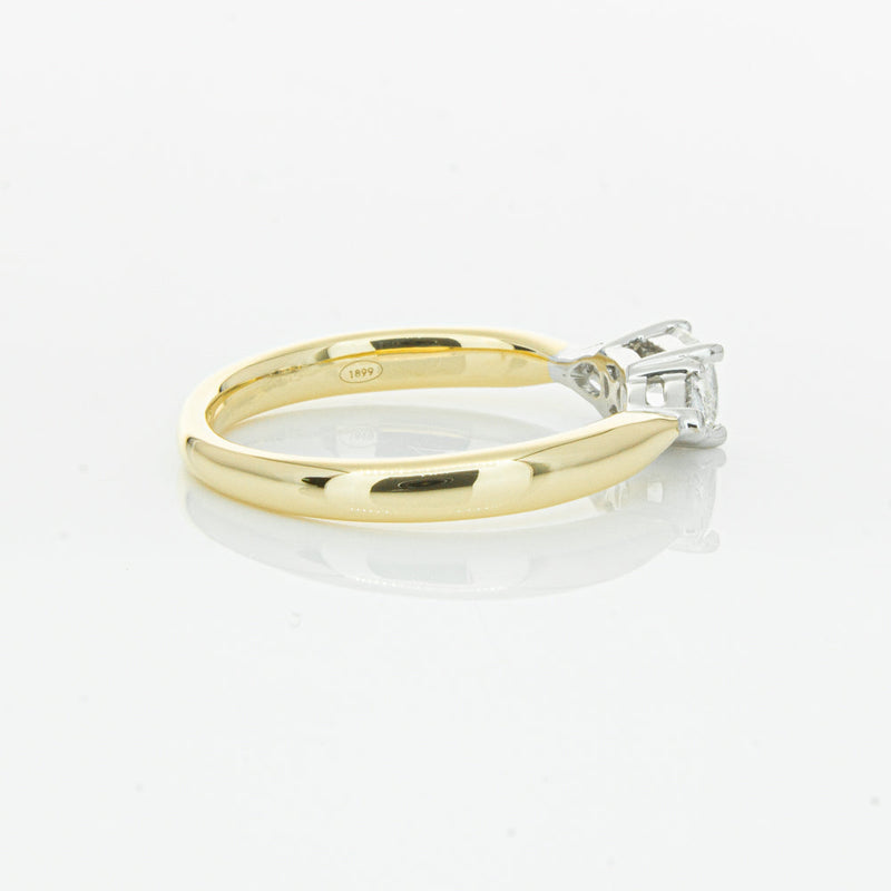 18ct Yellow Gold .51ct Cushion Cut Diamond Ayla Ring-Ring-Walker & Hall