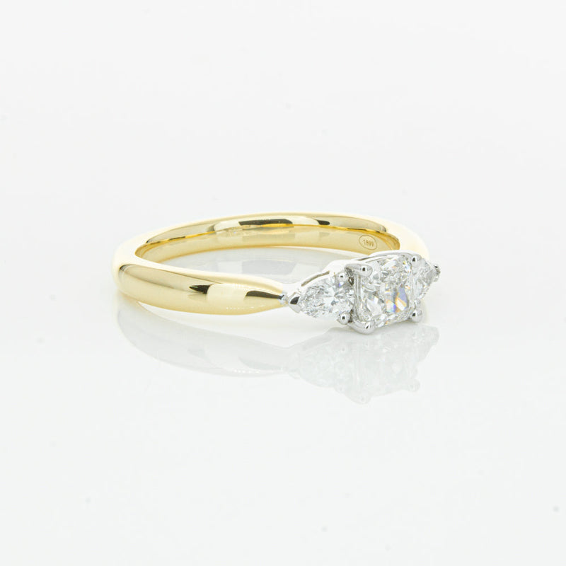 18ct Yellow Gold .51ct Cushion Cut Diamond Ayla Ring-Ring-Walker & Hall