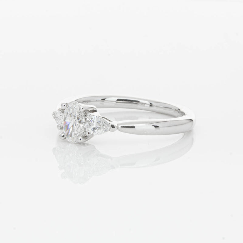 18ct White Gold .40ct Oval Diamond Ayla Ring-Ring-Walker & Hall