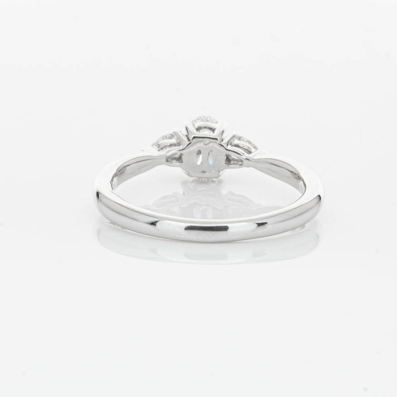 18ct White Gold .40ct Oval Diamond Ayla Ring-Ring-Walker & Hall