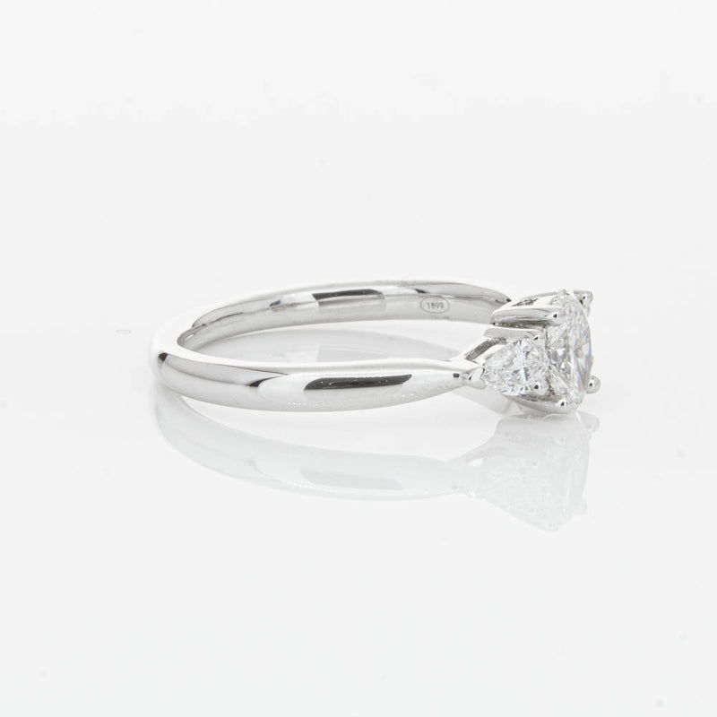 18ct White Gold .40ct Oval Diamond Ayla Ring-Ring-Walker & Hall