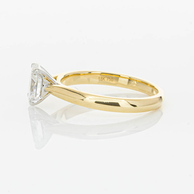 18ct Yellow Gold 1.00ct Oval Cut Diamond Venetian Ring-Ring-Walker & Hall