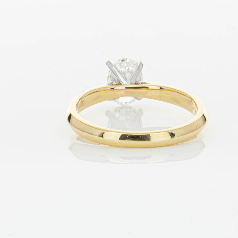 18ct Yellow Gold 1.00ct Oval Cut Diamond Venetian Ring-Ring-Walker & Hall