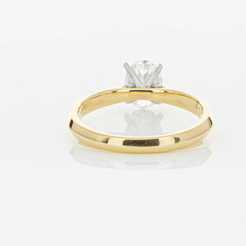 18ct Yellow Gold 1.00ct Oval Cut Diamond Venetian Ring-Ring-Walker & Hall