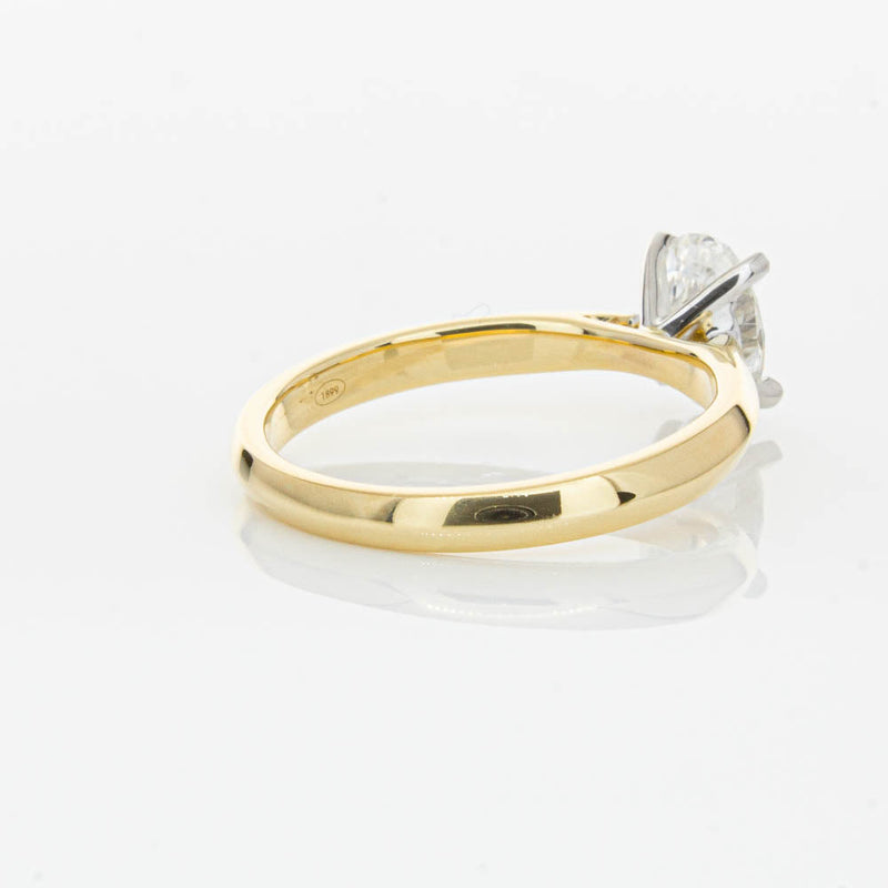 18ct Yellow Gold 1.00ct Oval Cut Diamond Venetian Ring-Ring-Walker & Hall