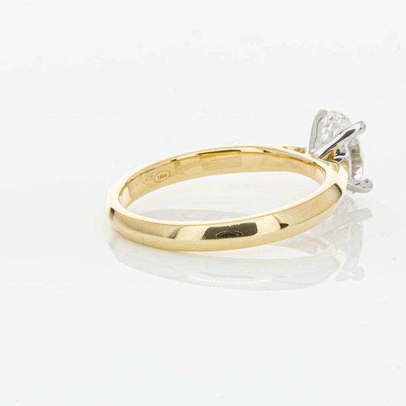 18ct Yellow Gold 1.00ct Oval Cut Diamond Venetian Ring-Ring-Walker & Hall