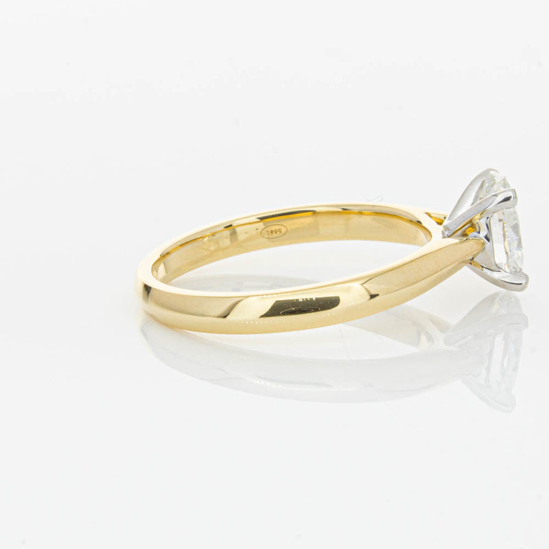 18ct Yellow Gold 1.00ct Oval Cut Diamond Venetian Ring-Ring-Walker & Hall