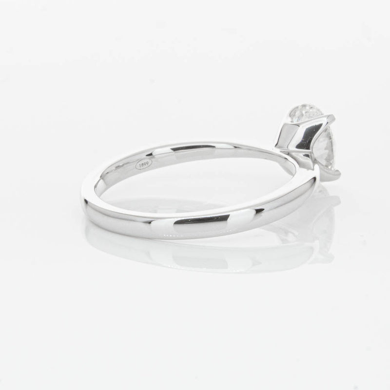 18ct White Gold 1.00ct Oval Cut Diamond Royale Ring-Ring-Walker & Hall
