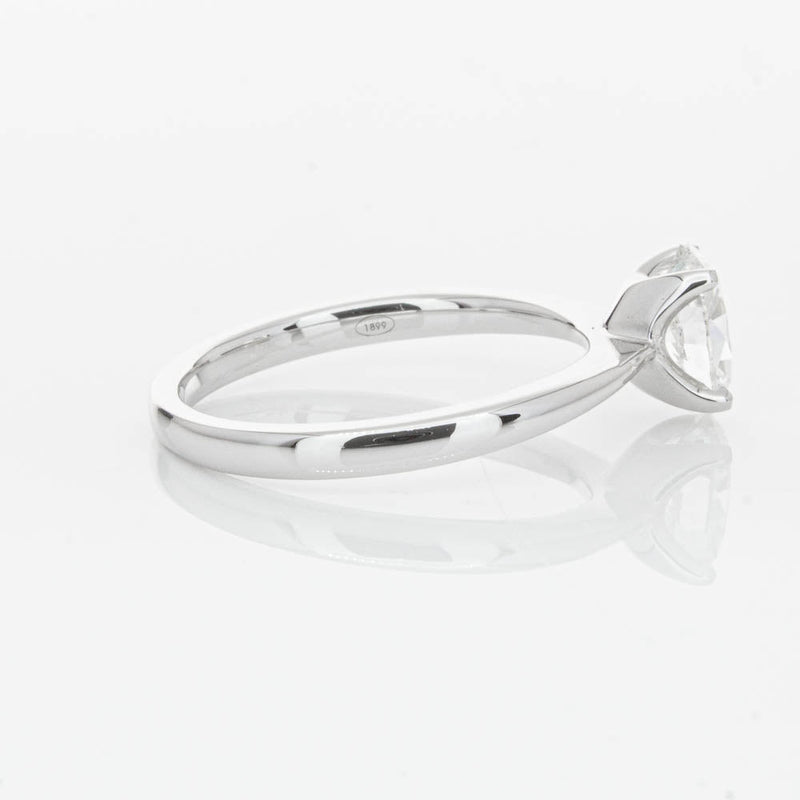 18ct White Gold 1.00ct Oval Cut Diamond Royale Ring-Ring-Walker & Hall