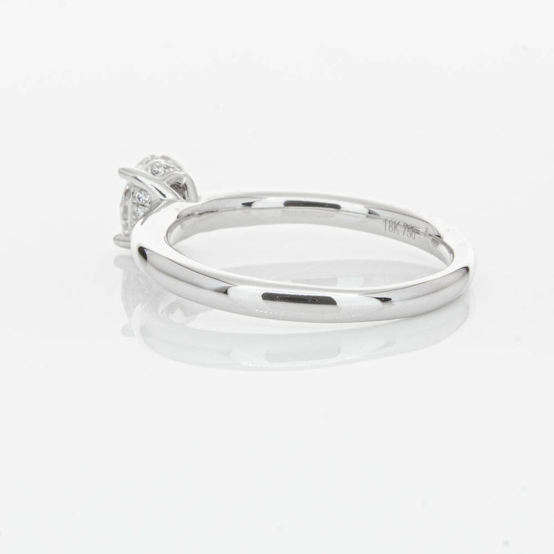 18ct White Gold Oval Cut Diamond Ring-Ring-Walker & Hall