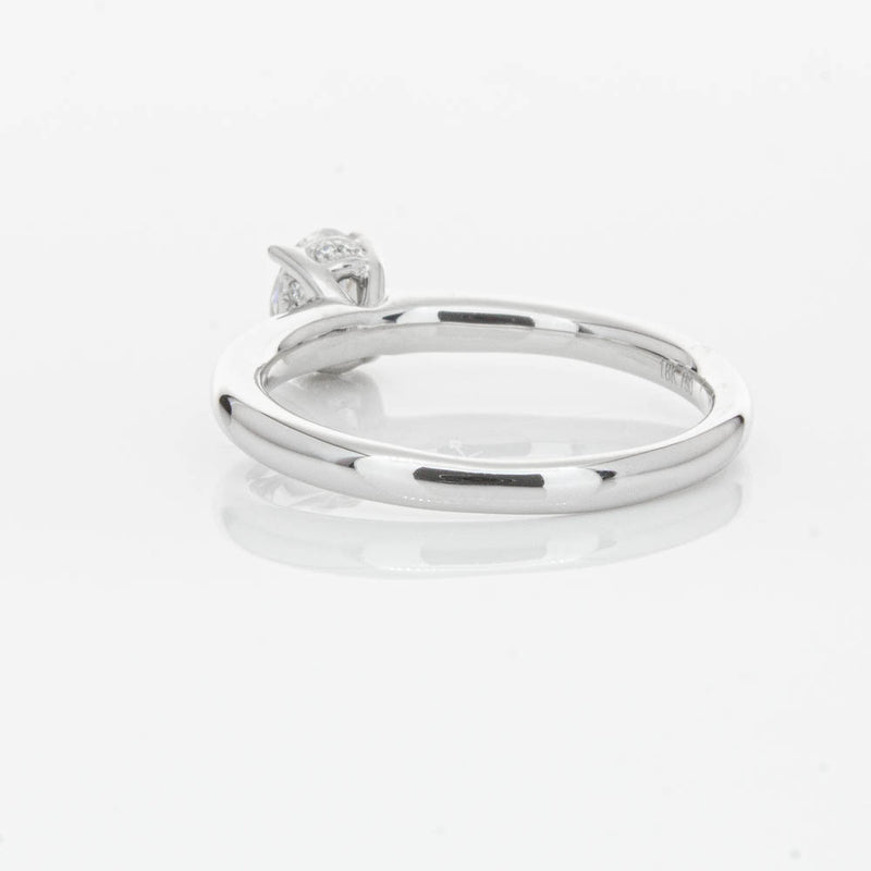 18ct White Gold Oval Cut Diamond Ring-Ring-Walker & Hall