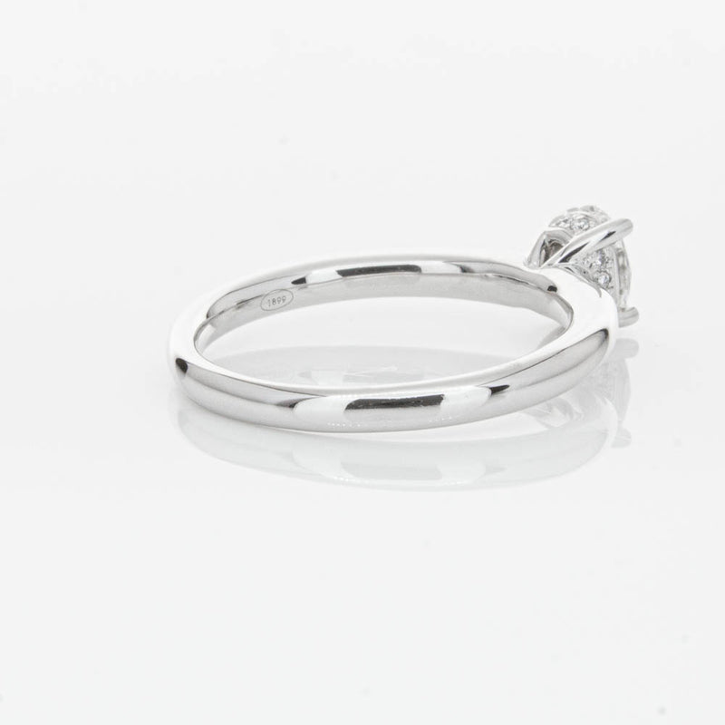 18ct White Gold Oval Cut Diamond Ring-Ring-Walker & Hall
