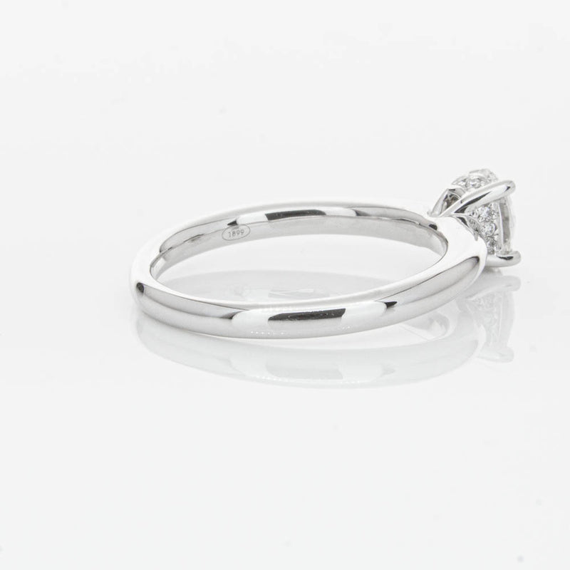18ct White Gold Oval Cut Diamond Ring-Ring-Walker & Hall
