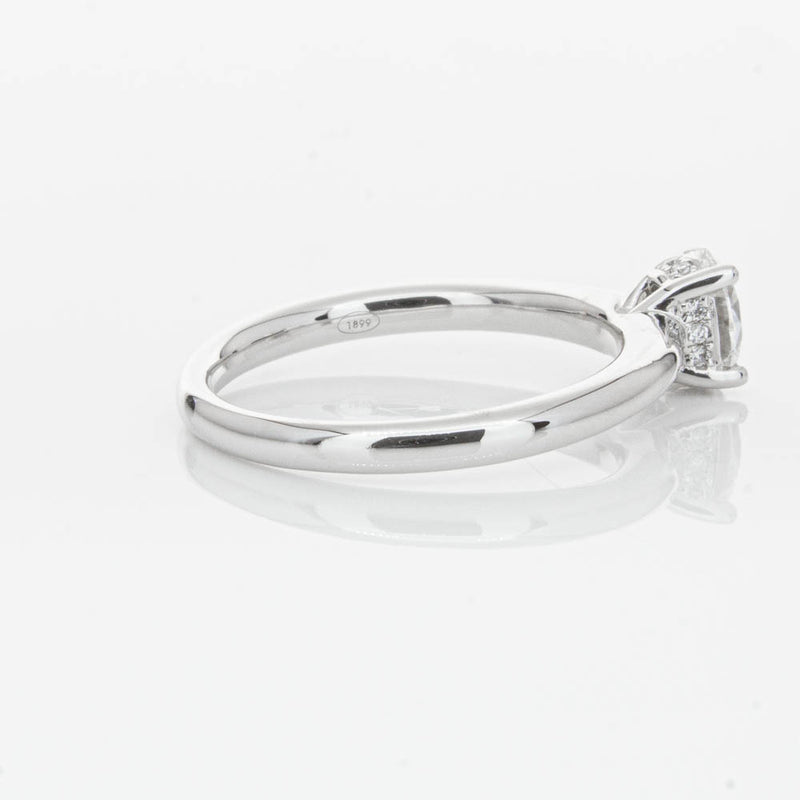 18ct White Gold Oval Cut Diamond Ring-Ring-Walker & Hall