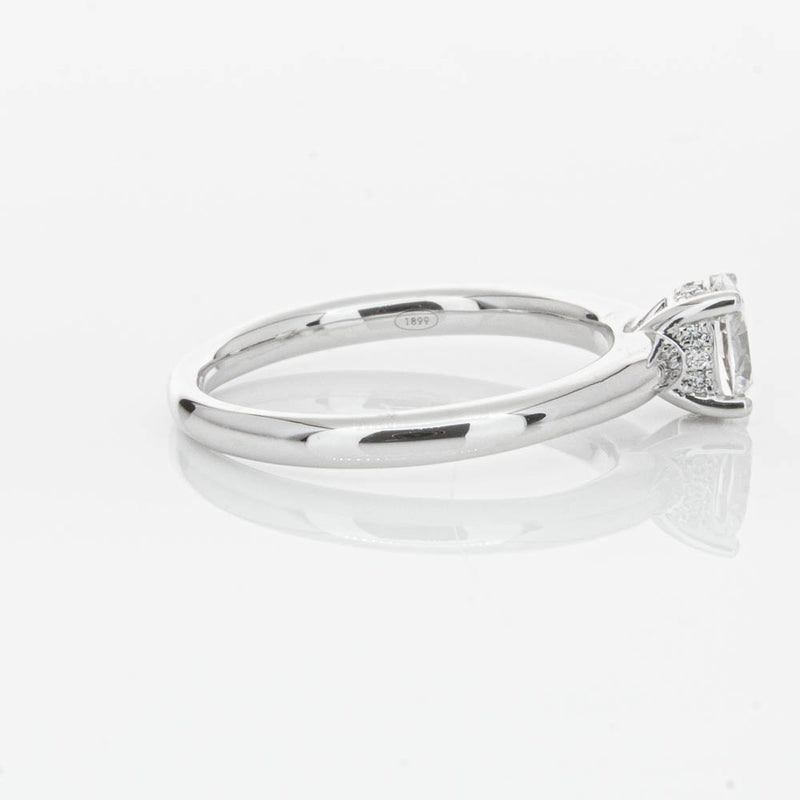 18ct White Gold Oval Cut Diamond Ring-Ring-Walker & Hall