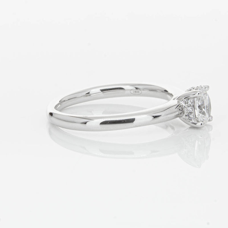 18ct White Gold Oval Cut Diamond Ring-Ring-Walker & Hall