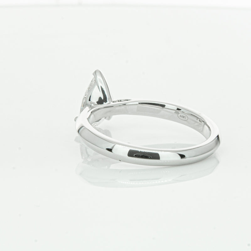 18ct White Gold 1.00ct Pear Cut Diamond Venetian Ring-Ring-Walker & Hall