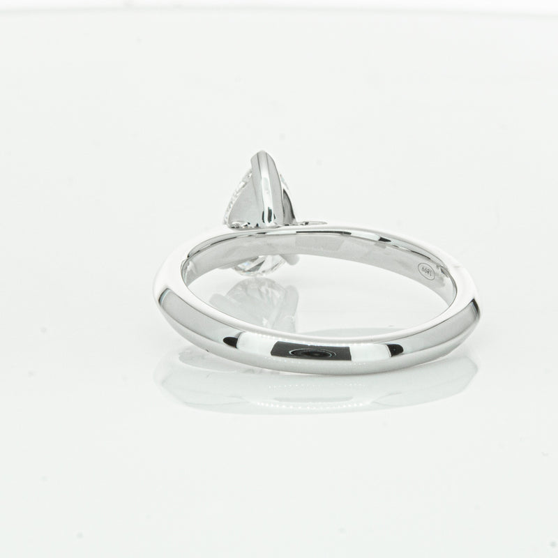 18ct White Gold 1.00ct Pear Cut Diamond Venetian Ring-Ring-Walker & Hall