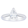 18ct White Gold 1.00ct Pear Cut Diamond Venetian Ring-Ring-Walker & Hall