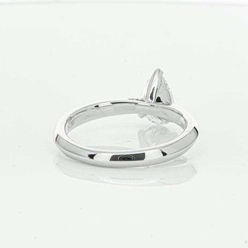 18ct White Gold 1.00ct Pear Cut Diamond Venetian Ring-Ring-Walker & Hall