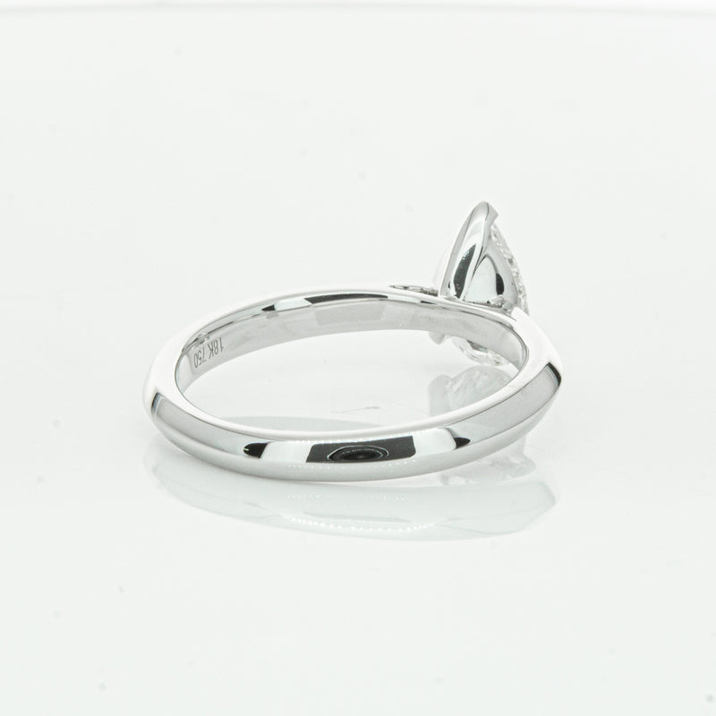 18ct White Gold 1.00ct Pear Cut Diamond Venetian Ring-Ring-Walker & Hall