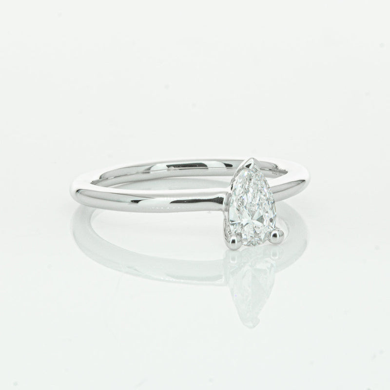 18ct White Gold .40ct Pear Cut Diamond Melba Ring-Ring-Walker & Hall