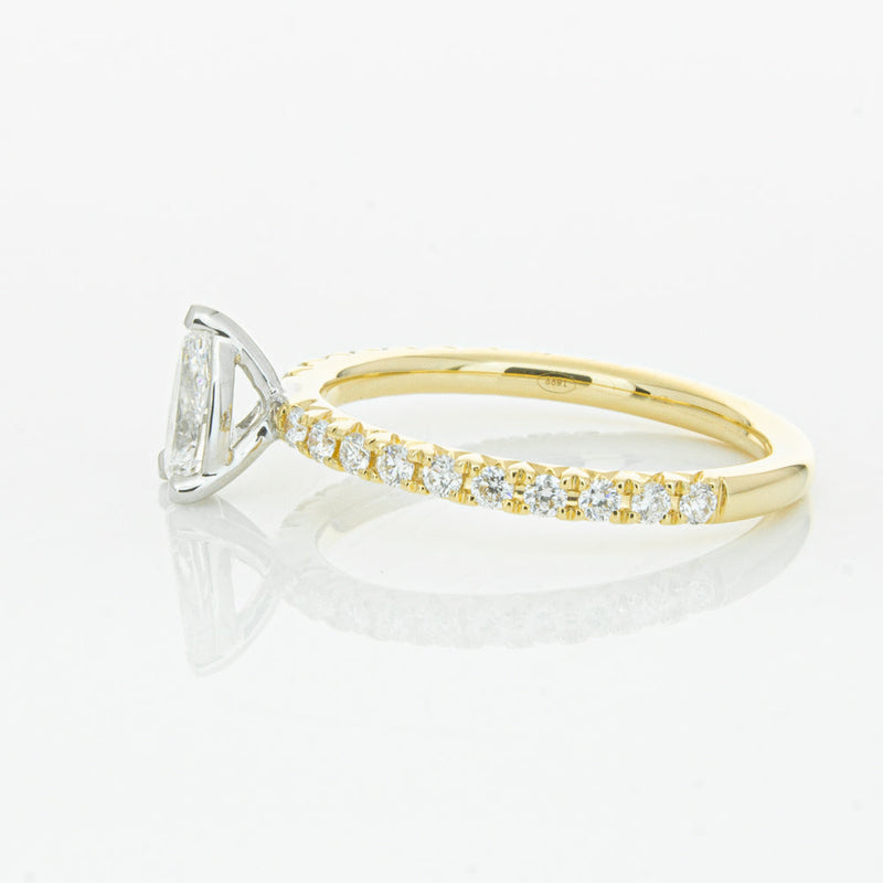 18ct Yellow Gold .50ct Pear Cut Diamond Comet Ring-Ring-Walker & Hall