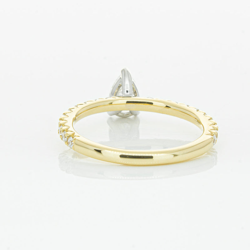 18ct Yellow Gold .50ct Pear Cut Diamond Comet Ring-Ring-Walker & Hall