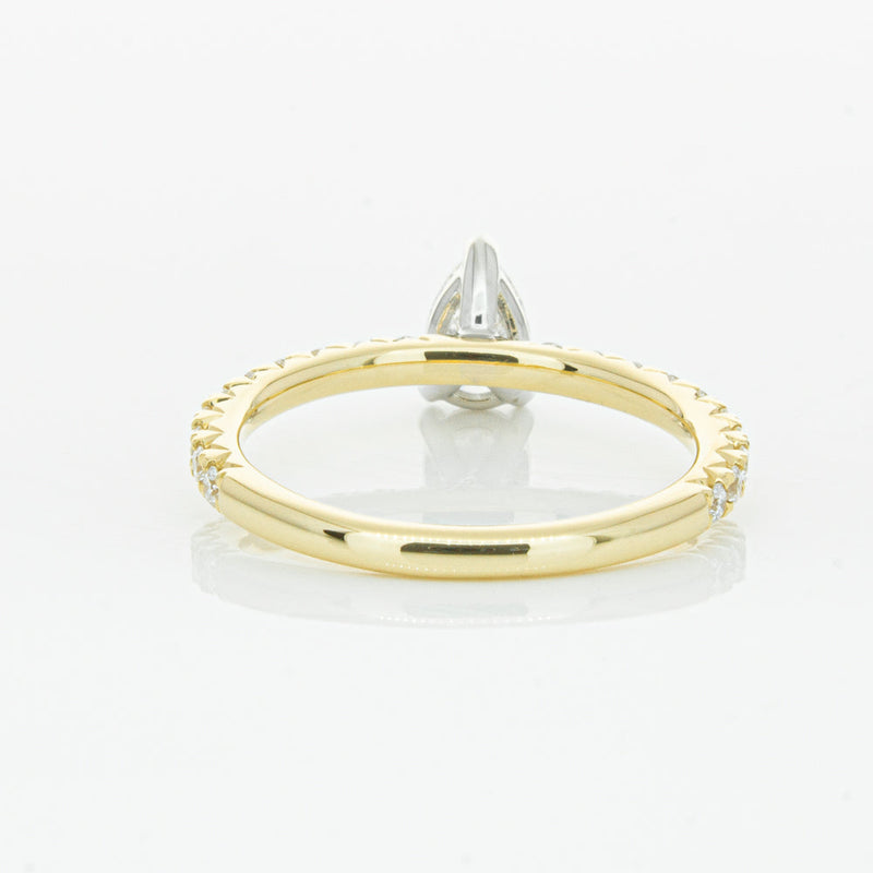 18ct Yellow Gold .50ct Pear Cut Diamond Comet Ring-Ring-Walker & Hall
