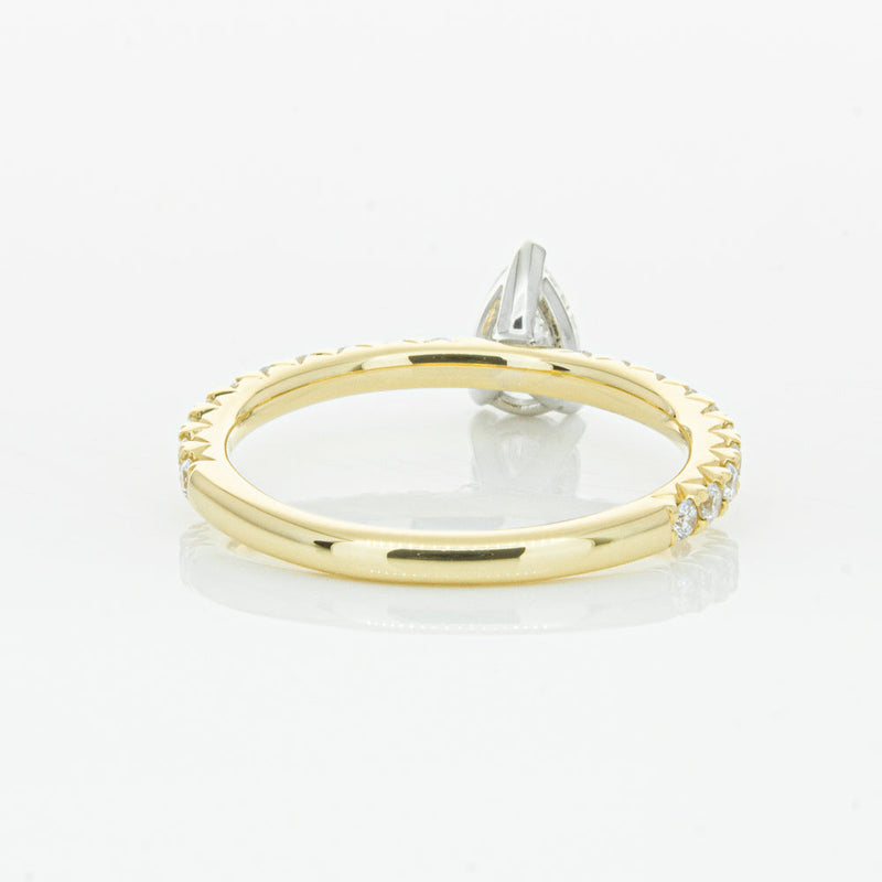 18ct Yellow Gold .50ct Pear Cut Diamond Comet Ring-Ring-Walker & Hall
