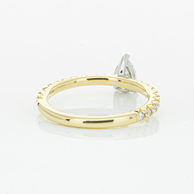 18ct Yellow Gold .50ct Pear Cut Diamond Comet Ring-Ring-Walker & Hall