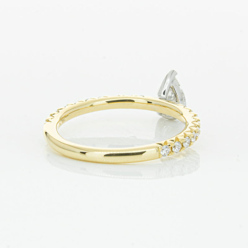 18ct Yellow Gold .50ct Pear Cut Diamond Comet Ring-Ring-Walker & Hall