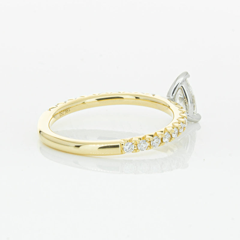 18ct Yellow Gold .50ct Pear Cut Diamond Comet Ring-Ring-Walker & Hall