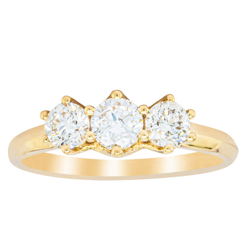 14ct Yellow Gold .70ct Diamond Charis Ring-Ring-Walker & Hall