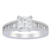 18ct White Gold 1.50ct Radiant Cut Diamond Ring-Ring-Walker & Hall