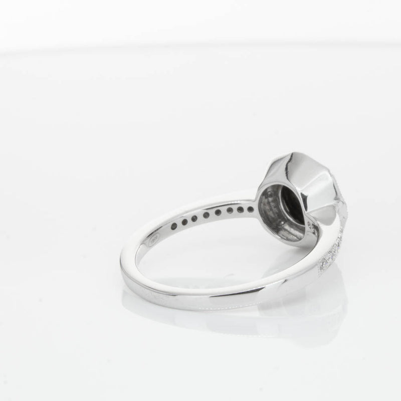 18ct White Gold Black Diamond Ring-Ring-Walker & Hall