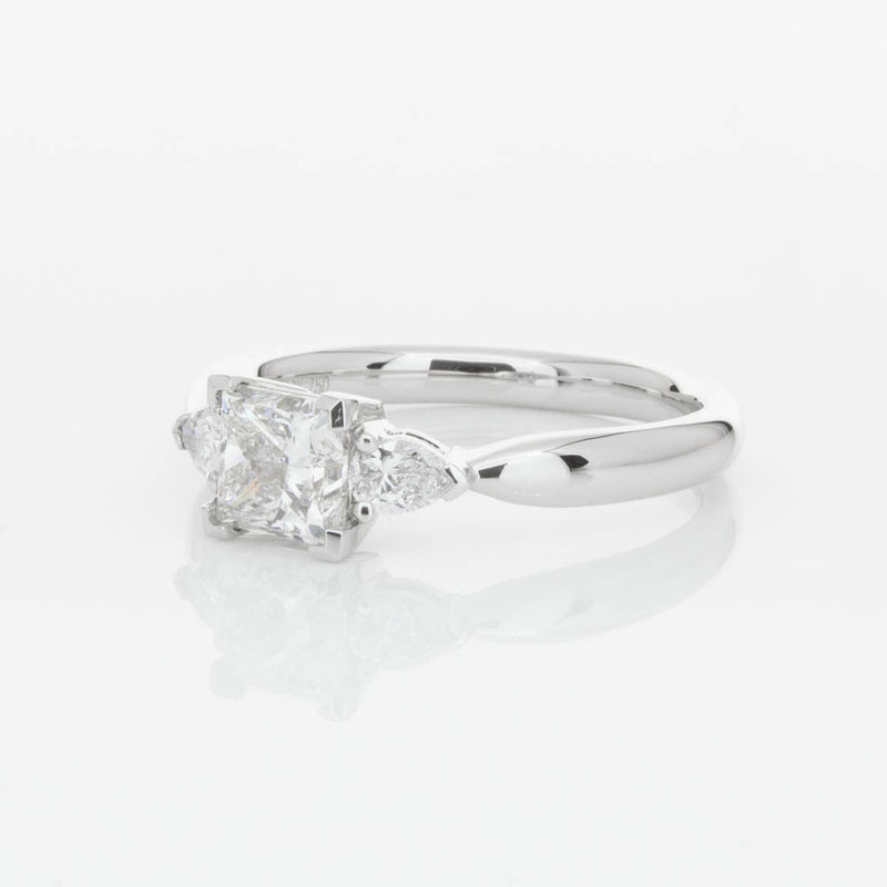 18ct White Gold 1.02ct Princess Cut Diamond Ayla Ring-Ring-Walker & Hall