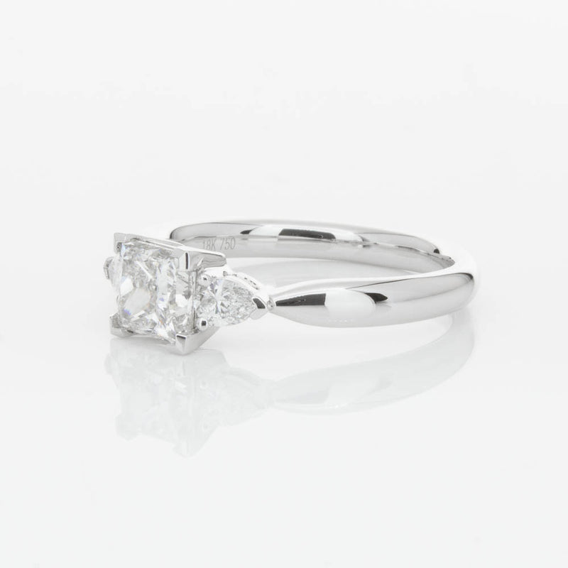 18ct White Gold 1.02ct Princess Cut Diamond Ayla Ring-Ring-Walker & Hall